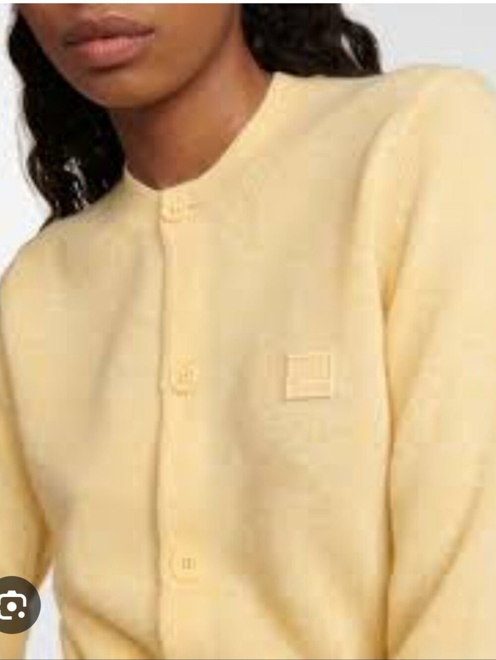 Acne Studios Yellow Mélange-Knit Wool Cardigan Size S 100% WOOL